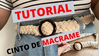 Tutorial: Aprenda a fazer um Cinto de Macramê - Macrame Belt Continuous weave - Passo a Passo