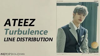 ATEEZ - 야간비행 (Turbulence) | Line Distribution (Color Coded)