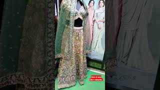 Beautiful heavy green lahunga #designerlehenga #bridallehengadesigns2023 #shorts #ytshorts #trend