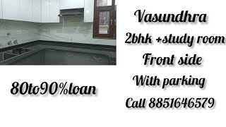 2bhk+study room front side with parking vasundhra,call for more details 8851646579