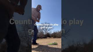 Country boys that play golf #golf #countryboys #farm #fun