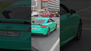 Audi TT в красивом зелёном цвете # спорткар #авто #дорога