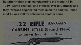 Hoban model 45, .22 overview, history, and little showcase