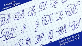 ✔ Como Hacer Abecedario Caligrafía Cursiva Inglesa en MAYÚSCULAS con Bolígrafo Bic | Pablo Bermúdez