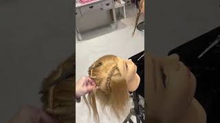 A cute braided bow 🎀 #hair #hairstyles #braids #hairvideo #braidstyles #hairtutorial #cornrows