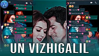 💞Kaattril Veesum💕Un Vizhigalil Song💝Tamil Love WhatsApp Status💞WhatsApp Chatting Lyrics|_FZ STUDIOS🎭