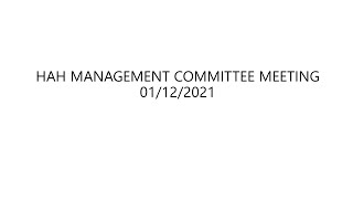 Management Committee Meeting   01 12 2021