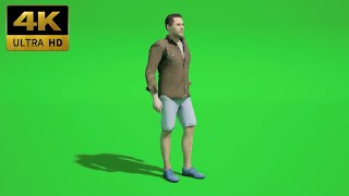 008 - Green Screen | Chroma Key | Character Man | 4K