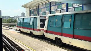 [Halloween] [Retired] SMRT Bukit Panjang LRT Sets 116 + 117 Arriving at BP6 Bukit Panjang Station