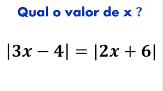 Equação Modular com Módulos nos Dois Lados da Equação