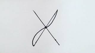 X letter using Scissor drawing - @TamilNewArt