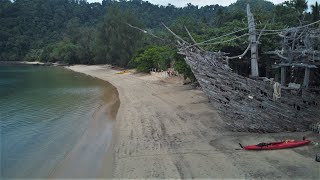 Kayaking around islands - reaching Koh Chang