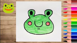 رسم ضفدع 🐸 للاطفال خطوة بخطوة / رسم سهل / رسم ضفدع كيوت / تعليم الرسم للاطفال