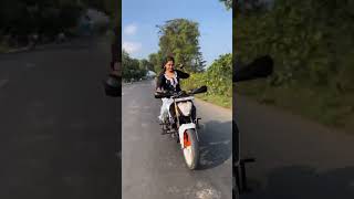 Princi sanju 99 Ktm bike riding || Sanju ktm lover 😍 || Girl KTM bike riding video | girl rider reel