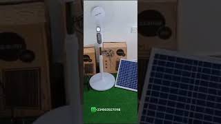 25watts  Rechargeable Solar Standing Fan 16Inch with LED Lamp