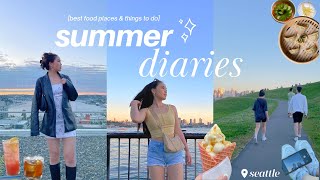 summer diaries🌻 | taking my bestie around seattle🫶🏻, best food places🍜, things to do, places to see