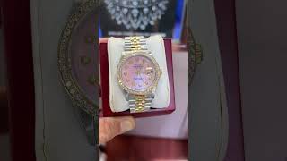 Rolex Datejust with Pink Diamond Dial & Diamond Bezel-Ritz Jewelers #rolex #datejust #ritzjewelers