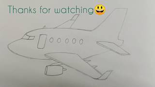 How to Draw Airplane Easily and Fast for Kids!