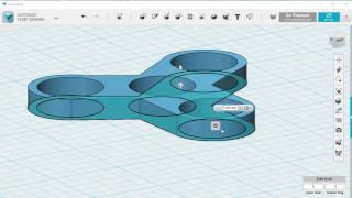 Make a 3 Arm Fidget Spinner using 123D Design