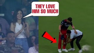 Anushka's amazing reaction when fan came running and touched Virat Kohli's feet during RCBvsLSG |