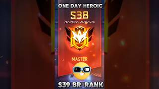 ONE DAY DIAMOND 1 TO HEROIC || S39 BR RANK GARENA FREE FIRE #funny #freefire #garenafreefire