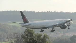 Air Canada Boeing 777-300ER C-FITW landing at Zurich Airpor