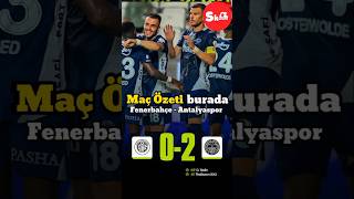 Trendyol Süperlig 7. Hafta Fenerbahçe 2-0 Antalyaspor maç özeti. #fenerbahçe #antalyaspor #maçözeti