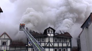 Erneutes Großfeuer in historischer Altstadt Hann. Muenden