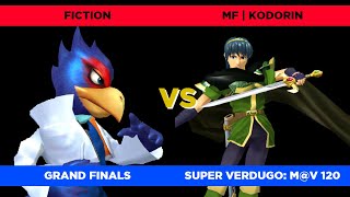 Fiction (Falco) vs. MF | KoDoRiN (Marth) - GRAND FINALS | Super Verdugo: M@V 120 SSBM