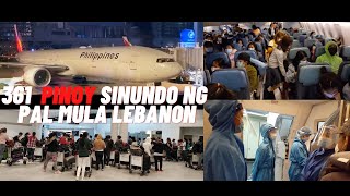 361 PINOY SINUNDO NG PHILIPPINE AIRLINES MULA SA LEBANON