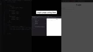 Login page using HTML & CSS #short #programming