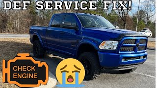 FIXING DEF SYSTEM ERROR 6.7 CUMMINS $70