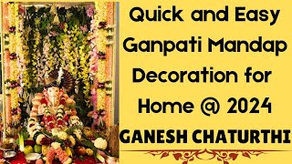 Quick and Easy Ganpati Decoration | Decoration Idea for Ganesh Chaturthi #ganeshchaturthi