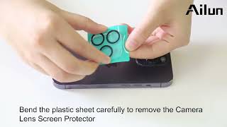 [Ailun] How to install Camera Lens protector on iPhone 16 Pro /16 Pro Max /14 Pro/14 Pro Max