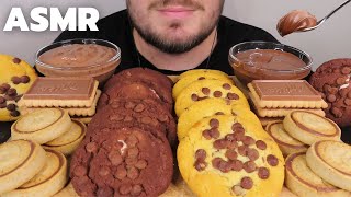 ASMR CHOCOLATE COOKIES DESSERT MUKBANG | NUTELLA & MILKA CHOCOLATE PARTY (EATING SOUNDS, NO TALKING)