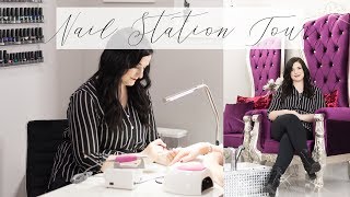 Nail Desk Tour! | Pedi Thrones & Nail Station