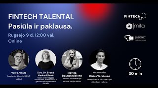 Fintech talentai. Pasiūla ir paklausa.