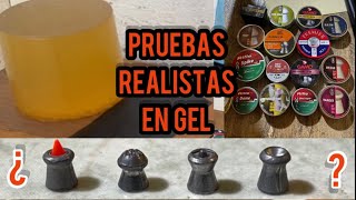 Pruebas de daño y penetración de diferentes diábolos en gel balístico // umarex Origin pcp