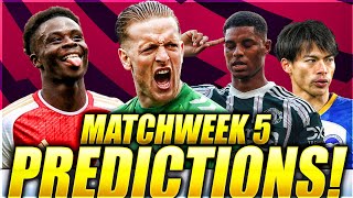 PREMIER LEAGUE PREDICTIONS WEEK 5|The Prem Predictions Show