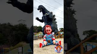 CHUCKY V S GODZILLA EN JAPÓN #godzilla #chucky