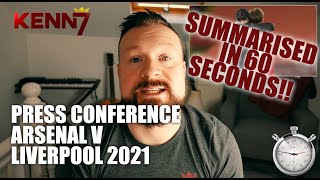 Press Conference in 60 Seconds!!! Jurgen Klopp's Pre Arsenal Press Conference