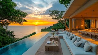 Soft Jazz Music at the Seaside Villa - Bossa Nova with Relaxing Ocean Waves