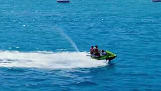 Water sports drone footage jet ski Analipsi