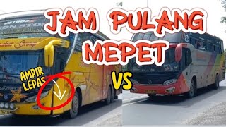 Jam pulang mepet gass kencang pintu bus sempati star hampir lepas