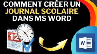 comment créer un journal scolaire dans MS Word