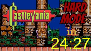 Castlevania -- 2-loop Speedrun (Hard Mode) in 24:27 [Former World Record]