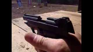 Phoenix Arms HP-22 Slide hold back after 10 rounds fired.