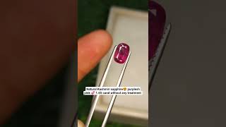 Natural Kashmiri sapphire😍 purplesh pink 💞 1.65 carat without any treatment . . . #kashmiri