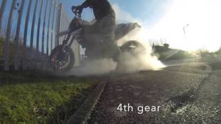 KTM 690SMC 6th Gear Burnout