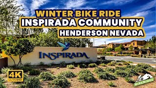 Winter Bike Ride through Inspirada Community Henderson NV -  (Insta360 One R 4K Ultra)